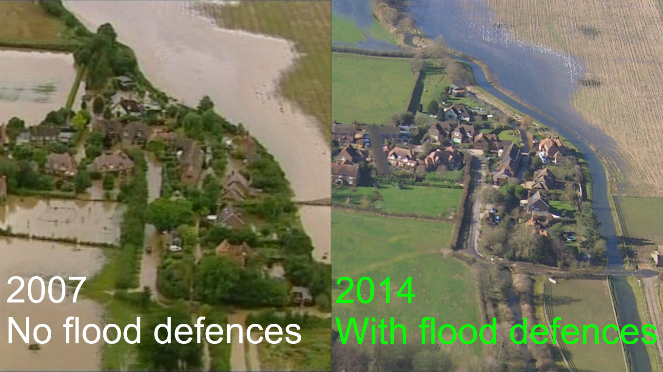 2007-2014 Before and after flood defences